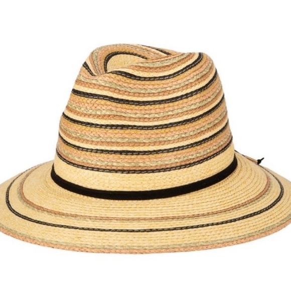 NWT Paperbraid Multi Striped Straw Hat - Picture 3 of 4